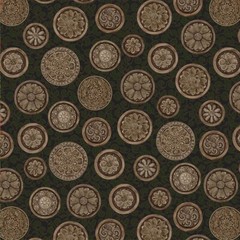 Korean Traditional Lotus Roof Tile Patterned Fabric made in Korea BTHY