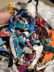 11 pound bag of crumbs and scraps cotton, batik, and others