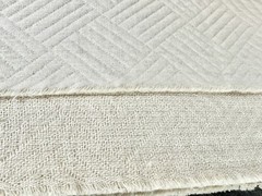 Cream Ivory Diamond Herringbone Upholstery Fabric ~ 3 Yd
