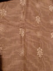 3yd x 54″ BP23 BEIGEY MOIRE FLORAL MOTIF SILK BLEND JACQUARD DESIGNER FABRIC