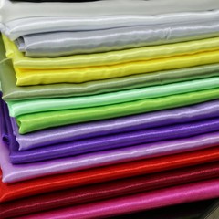 Wholesale Satin Fabrics White Black Plain Solid Charmeuse Satin Material Lining