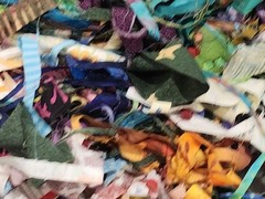 11 pound bag of crumbs and scraps cotton, batik, and others