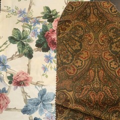 Lot of 4 Vintage Waverly Fabric Samples Craft Scraps Briarcliff San Marco AS IS