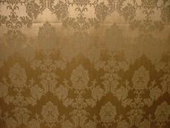 Antique Gold Madagascar Designer Curtain Brocade Damask Upholstery Cotton Fabric