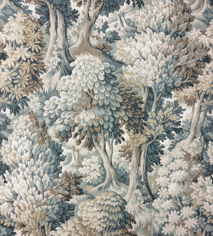 P KAUFMANN INTO THE WOODS MINERAL GREEN TREES MULTIPURPOSE FABRIC BY YARD 54″W