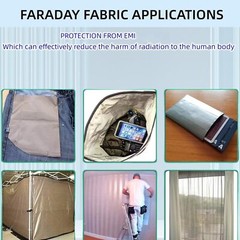 43INx16.4FT Faraday Shielding Fabric EMF Protection Clothing Faraday Bags EMP