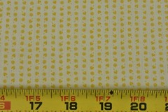 By 1/2 Yd, Vintage, Gold Calico on Light-Yellow Quilt Cotton, N5674
