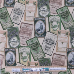 Quilting Patchwork Fabric John Deere Tractors Pocket Companion 50x55cm FQ