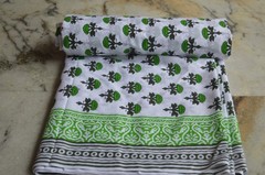 NO TARRIF CHARGES 100% ✅100% Cotton Indian Hand Printed Fabric 7 Yard ZK-21*
