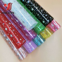 A4 Iridescent Hologram Transparent PVC Vinyl Star Fabric DIY Bows Earring Making