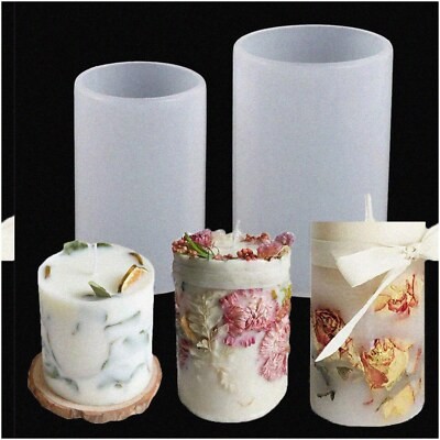 Cylinder Candle Making Kit with Silicone Molds