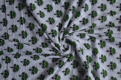 NO TARRIF CHARGES 100% ✅100% Cotton Indian Hand Printed Fabric 7 Yard ZK-21*