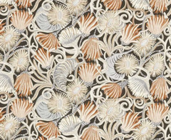 HARLEQUIN CURTAIN FABRIC DESIGN Montipora 1.8 METRE HARISSA/SLATE/INSENCE COTTON