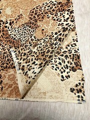 Animal Print with Lace Print Cotton Fabric for Face Masks ~ 44″x71″ almost 2yds