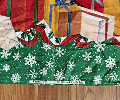 VTG Hallmark Norman Rockwell Mailman Kids Merry Christmas Fabric Panel 60″ x 35”