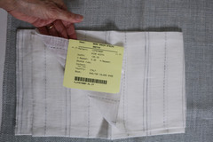 6 Ralph Lauren Fabric Remnants 24″x26″ Mostly Sheers Stripes Whites, Creams