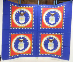 USAF United States Air Force Pillow Square Fabric Panel 4 Squares