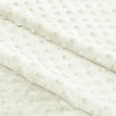 Minky Dot Fabric by the Yard, 1 Yard X 60 Inch Wide Soft Plush Fabric White Flee