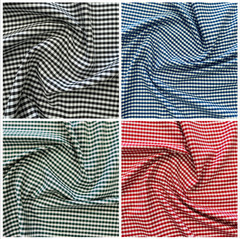 Sedona Designz 60″ Wide, 1/8” Gingham Checkered Poplin Shirting Fabric by Yard