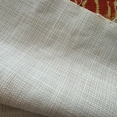 Flamestitch Ikat PolyCotton Blend Upholstery Fabric Gold Orange Coral Red 3 Yds