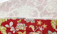 P KAUFMANN GARDEN RETREAT POPPY RED LARGE JACOBEAN FLORAL FABRIC BY YARD 54″W