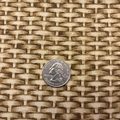 Original P/Kaufmann Outdoor Fabric Basket Weave 2Yards X 56”Wide Brown Beige Wht