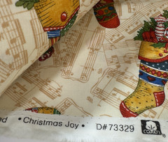 AZY Christmas Joy Cotton Fabric 2 Yards Christmas Stockings