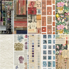 Eclectic Elements Palette: Multi Fat Eighth Bundle (10 Pieces) by Tim Holtz for