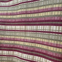 Red Tan Striped Fabric 7.5 Yards Total 44″ Wide Woven Upholstery 2 Pieces READ!!