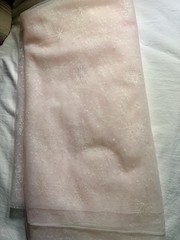 Light Pink Glitter Snowflake Sheer Tulle Fabric Sparkle Mesh Craft 122”x64”