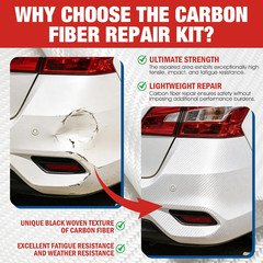Carbon Fiber Repair Kit, Carbon Fiber Kit, 8″ Twill Carbon Fiber Cloth, 100G Epo