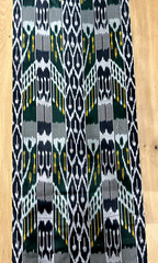 11 Yard HAND MADE UZBEK Natural SILK IKAT ADRAS FABRIC WIDE SIZE # 5718