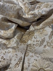 Amibric Beautiful French Jacquard Lace Fabric Gild Embroidery Nigerian 2 1/2 yar