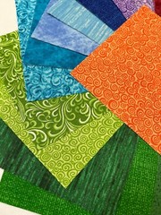 Rainbow Colors ~ 42 5″ Squares ~ Bright Colorful Charm Pack