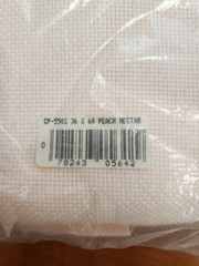 Soft Touch Visa by Milliken Cross Stitch Fabric Afghans etc 36″x60″ Peach Nectar