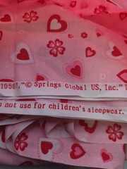 Pink Red Heart Pattern Valentine Fabric 100% Cotton Dear Hearts Retired Print