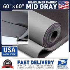 60″×60″ Flat Knit Headliner Fabric with Foam Backing Mate Car Roof Upholstery