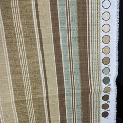 Tommy Bahama Woven Cotton Fabric “Vera Cruz” Brown/Aqua Stripe Home Decor 54×40″