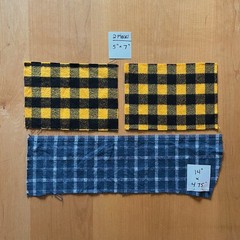 Assorted Cotton Yarn Dyed Flannel Fabric Scrap Bundle