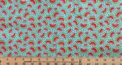Fabric Traditions Watermelons on Blue – Fat Eighth: 9” x 21”