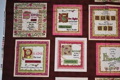 Quilt Blocks Bible Verses Cotton Fabric OOP Religious Classic Inspirational
