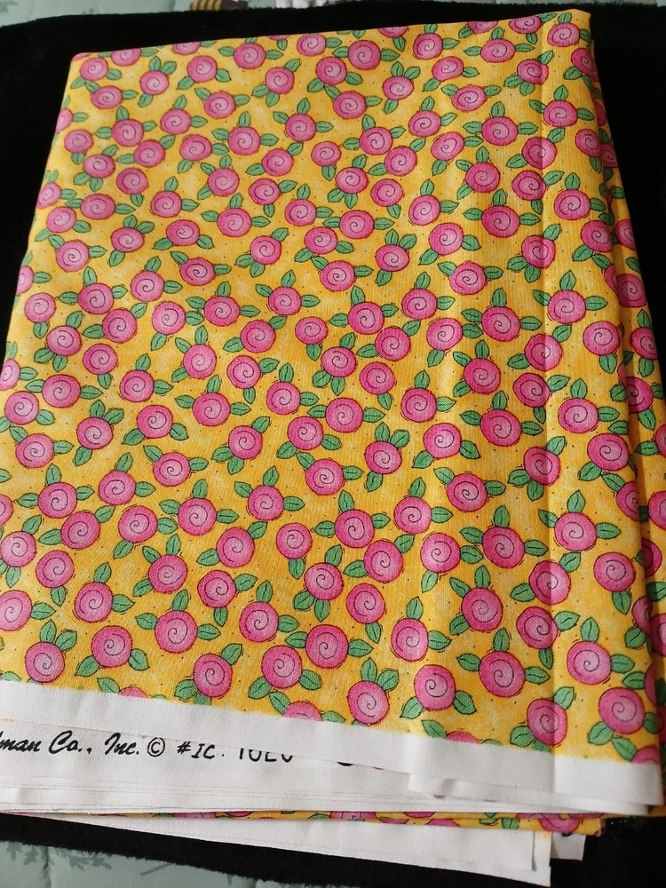 One Piece Of Cotton Fabric Whimsical 🌹 Roses