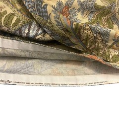 House N Home Fabrics Vintage Fabric Panel 50×50 Beige Botanical 1978 Floral Fern