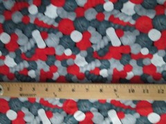 YARN BALLS SKEINS KNITTING KNITTERS RED BLACK GRAY COTTON FABRIC BTHY