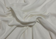 PFD Off White Cotton 2×1 Rib Knit Fabric by the Yard & Wholesale 160GSM 2/22