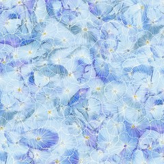 P&B Textiles Painted Sea by Amy Tieman PSEA5945 LB Light Blue Linear Cotton