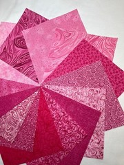 Shades of Pink ~ 42 5″ Squares ~ Color Charm Pack