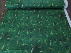 Flower Jewels BTY Teresa Ascone P&B Textile Grass Floral Crackle Deep Green