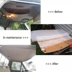 1/8″ Thick Suede Headliner Fabric Foam Back Auto Roof Repair Material Fireproof