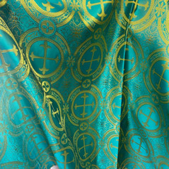 Tiffany Cross Metallic Brocade church Fabric By the Yard 56” wide